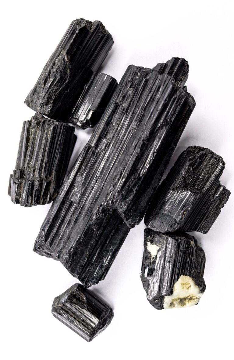 Black tourmaline crystals for protection magic.