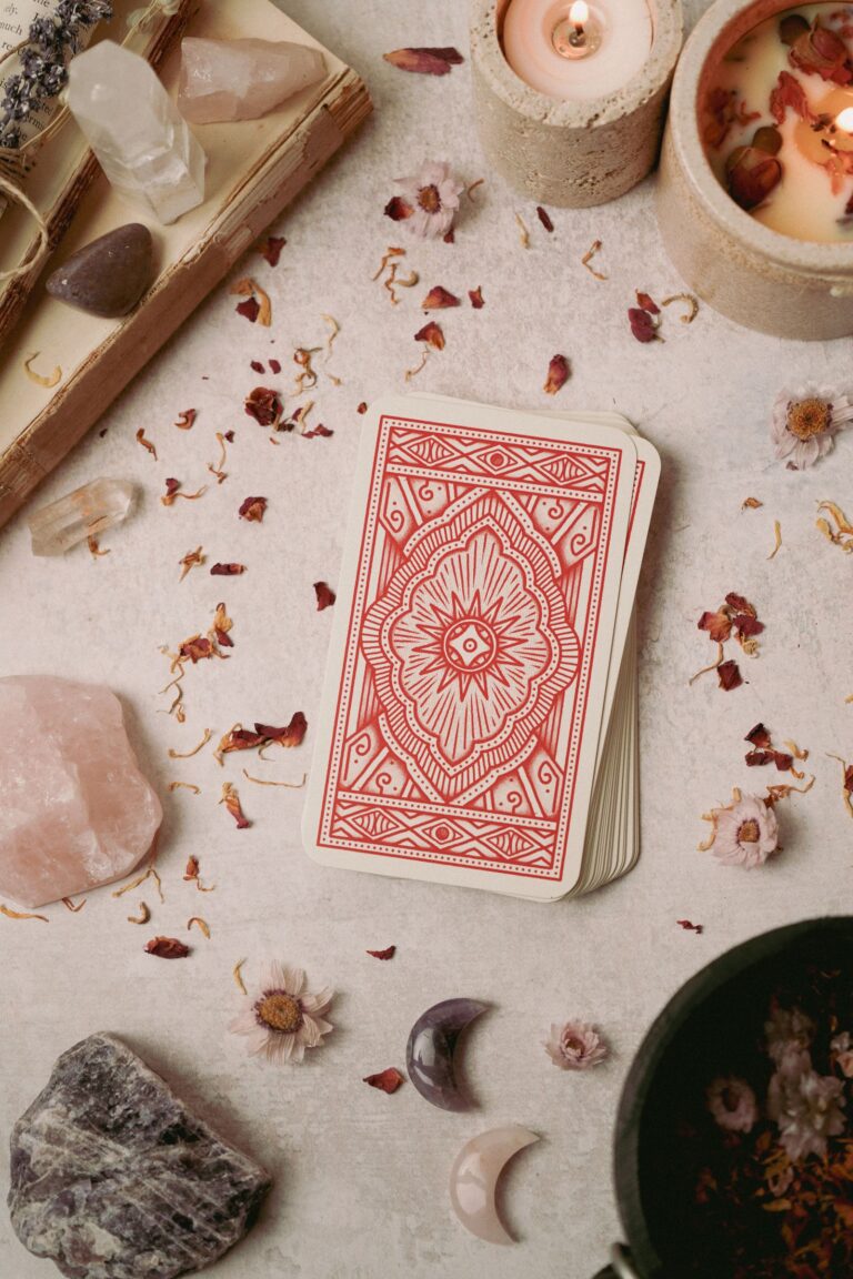 Tarot cards arranged for a focused one-card decision reading.
