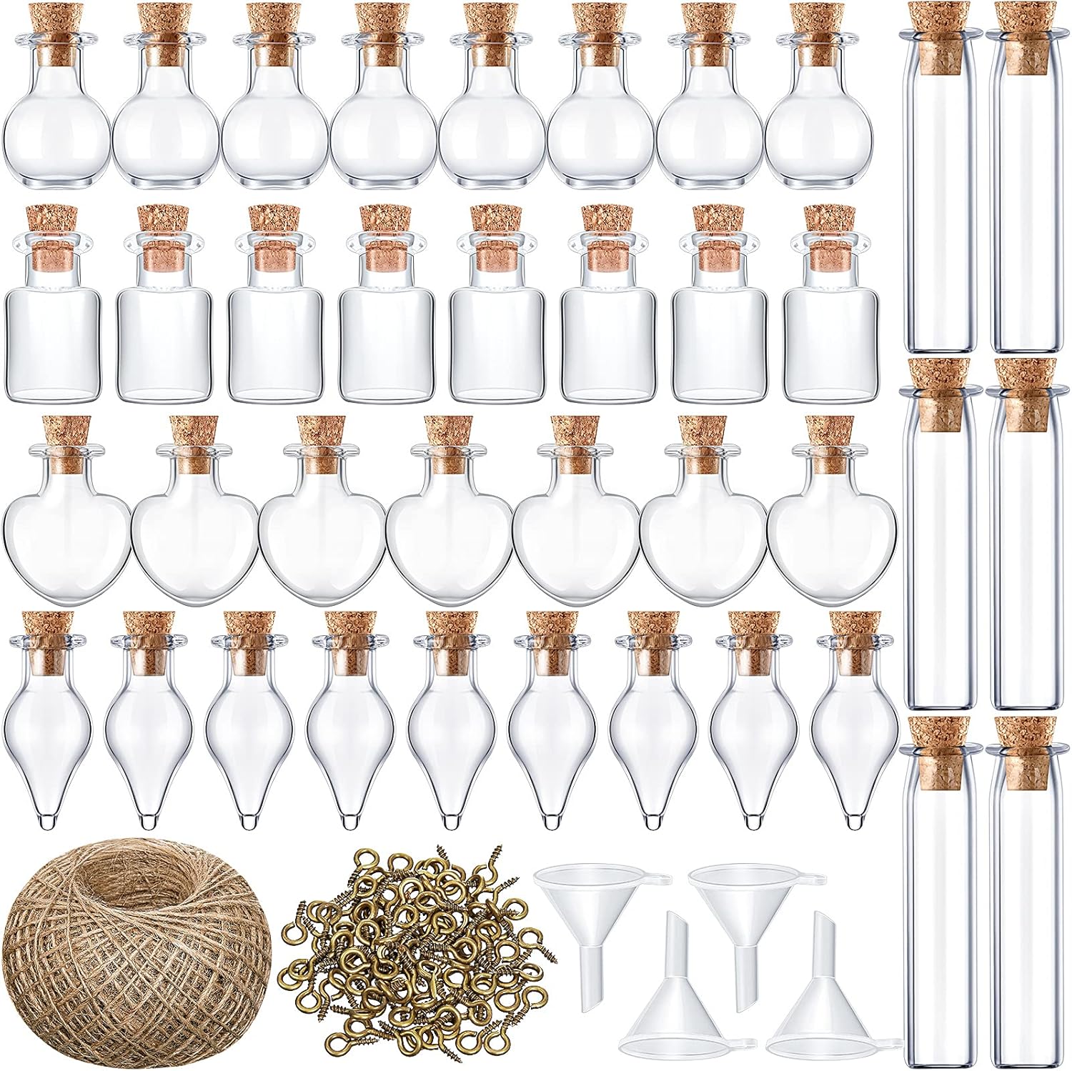 Mini Glass Spell Jars with Cork Stoppers