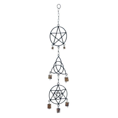 Pentagram Triquetra Solomon Seal Wind Chime