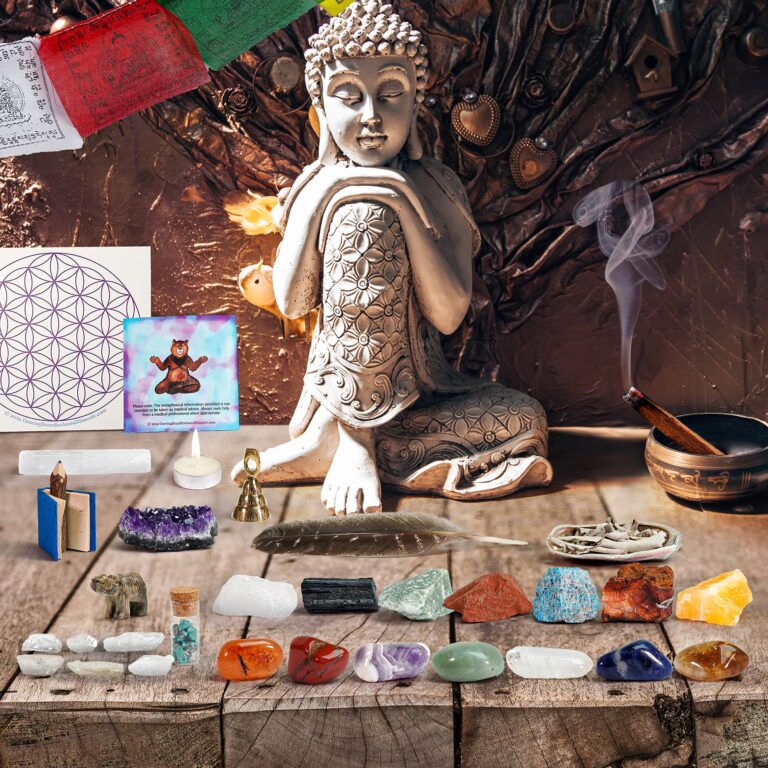 Deluxe Healing Crystals Altar and Meditation Kit